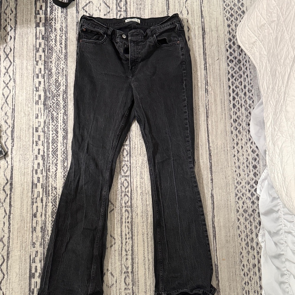 Abercrombie & Fitch Black Flared Jeans